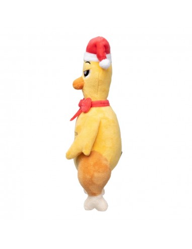 Peluche natalizio per cani FuzzYard Never Skip Leg Day Chook a forma di pollo arrosto