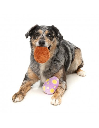 Peluche uova di Pasqua per cani FuzzYard, confezione da 2