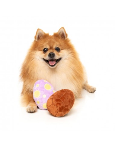 Peluche uova di Pasqua per cani FuzzYard, confezione da 2