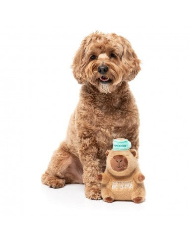 Peluche per cani FuzzYard Happybaras Capy-Ccino con squeaker