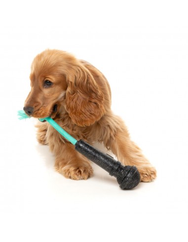 Gioco interattivo per cani FuzzYard Mic Drop con corda e squeaker