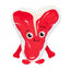 Peluche per cani FuzzYard Meat Heads Tim Tee-Bowne con squeaker