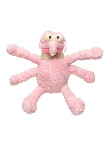 Peluche per cani FuzzYard Nasties Scratchette pulce rosa (taglia L)