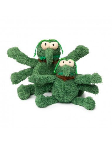 Peluche per cani FuzzYard Nasties Scratchy pulce verde (taglia S)