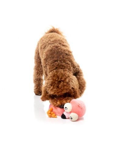 Peluche per cani FuzzYard Neck Minnits Neckole fenicottero con collo elastico