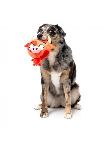 Peluche per cani FuzzYard Noggins Moo Hammad Ali con squeaker