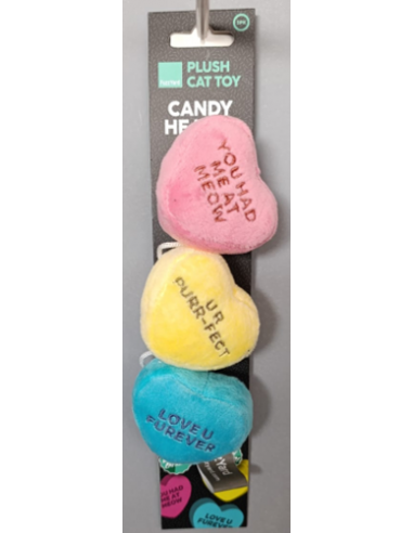 Gioco per gatti con erba gatta FuzzYard Candy Hearts