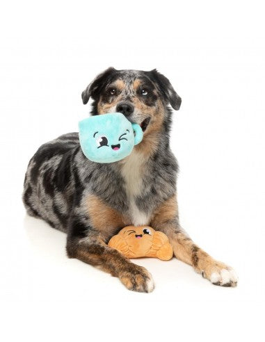 Peluche per cani FuzzYard cornetto e cappuccino, set da 2