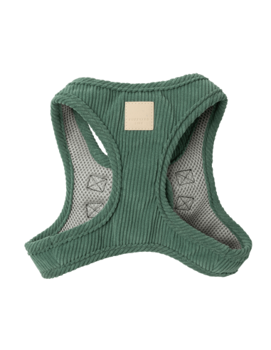 Pettorina step-in per cani in velluto a coste FuzzYard Life, Myrtle Green (taglia XXS)