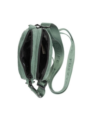 Borsa da passeggio per cani in velluto a coste FuzzYard Life Myrtle Green