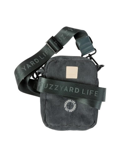 Borsa da passeggio per cani in velluto a coste FuzzYard Life Slate Grey