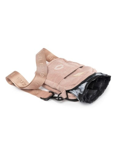 Borsa da passeggio per cani in velluto a coste FuzzYard Life Soft Blush