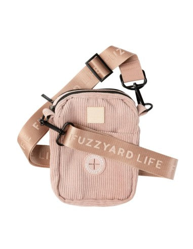 Borsa da passeggio per cani in velluto a coste FuzzYard Life Soft Blush