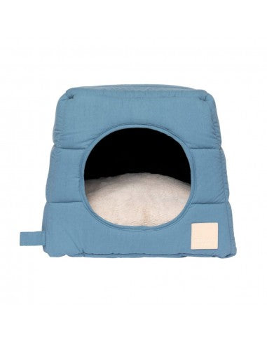 Cuccia igloo per gatti in cotone FuzzYard Life French Blue