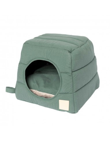 Cuccia igloo per gatti in cotone FuzzYard Life Myrtle Green