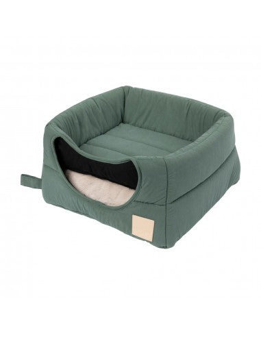 Cuccia igloo per gatti in cotone FuzzYard Life Myrtle Green