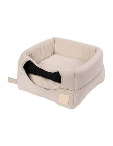 Cuccia igloo per gatti in cotone FuzzYard Life Sandstone
