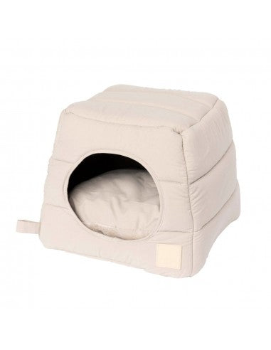 Cuccia igloo per gatti in cotone FuzzYard Life Sandstone