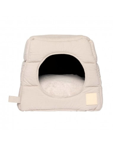 Cuccia igloo per gatti in cotone FuzzYard Life Sandstone