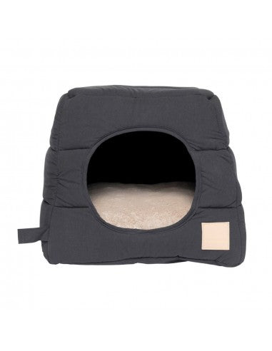 Cuccia igloo per gatti in cotone FuzzYard Life Slate Grey