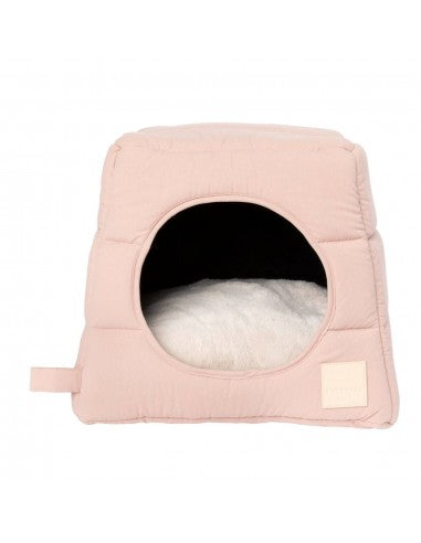 Cuccia igloo per gatti in cotone FuzzYard Life Soft Blush
