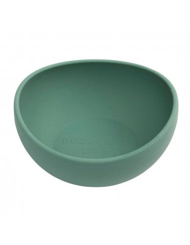 Ciotola per cani in silicone FuzzYard Life Myrtle Green (taglia M)