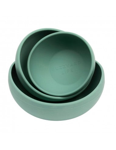 Ciotola per cani in silicone FuzzYard Life Myrtle Green (taglia M)