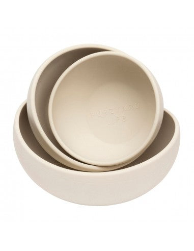 Ciotola per cani in silicone FuzzYard Life Sandstone (taglia S)