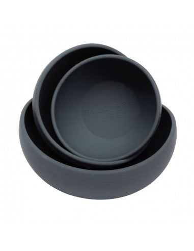 Ciotola per cani in silicone FuzzYard Life Slate Grey (taglia S)