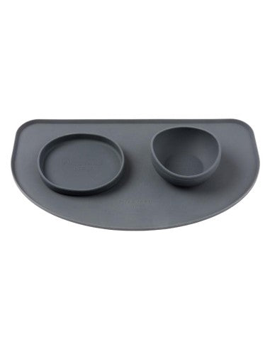 Tappetino per ciotole del cane in silicone FuzzYard Life Slate Grey