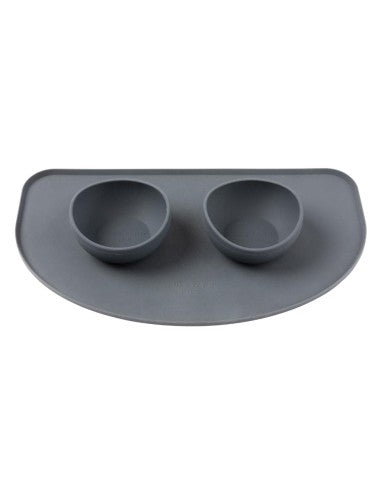 Tappetino per ciotole del cane in silicone FuzzYard Life Slate Grey