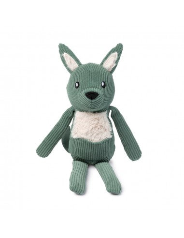 Peluche per cani in velluto a coste FuzzYard Life canguro Myrtle Green