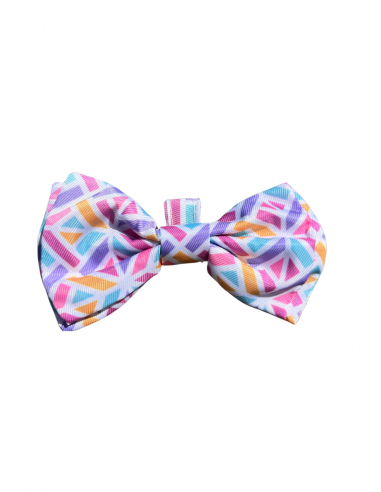 Papillon con velcro per cani FuzzYard Bubblegum Burst (taglia L)