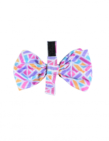 Papillon con velcro per cani FuzzYard Bubblegum Burst (taglia L)