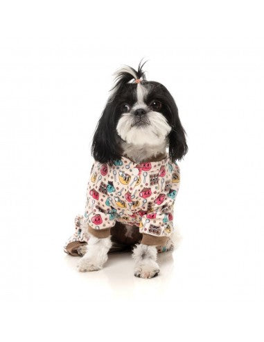 Pigiama in pile per cani FuzzYard Breakfast Blitz taglia 7
