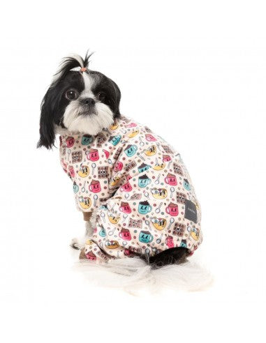 Pigiama in pile per cani FuzzYard Breakfast Blitz taglia 7