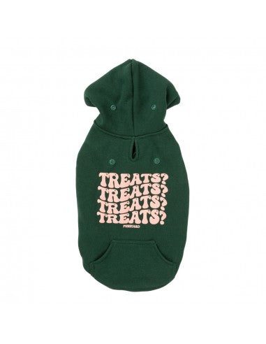 Felpa con cappuccio per cani FuzzYard Treats, verde (taglia 6)