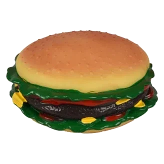 Gioco per cani hamburger gigante in vinile, 15 cm