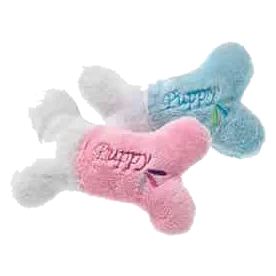 Gioco per cuccioli osso di peluche con suono, 13 x 9 cm