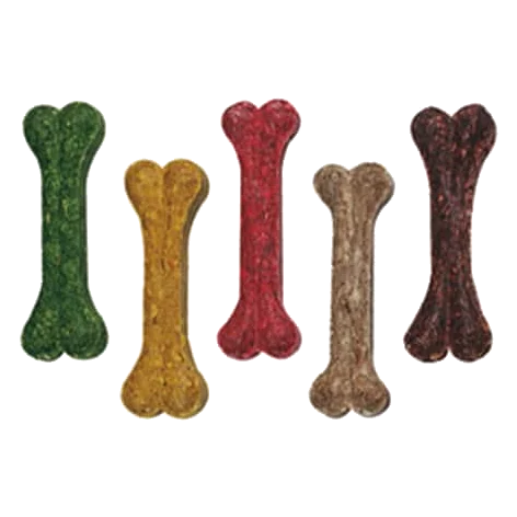 Osso Munchy in pelle per cani, 8 e 11,5 cm