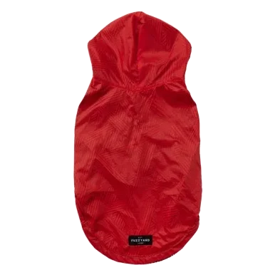 Impermeabile reversibile per cani FuzzYard Flipside rosso e nero