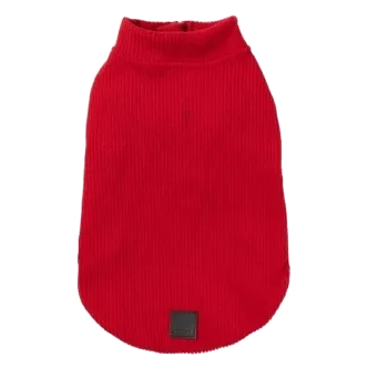 Maglione per cani con zip FuzzYard Cambridge rosso