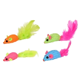 Topolino gioco Vera per gatti con espositore, 2,5 × 10 × 2 cm