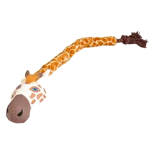 Gioco per cani giraffa di peluche con corda, 63,5 cm