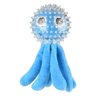 Gioco da masticare per cani calamaro Flamingo in TPR e peluche