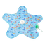 Gioco interattivo per gatti a forma di stella con piuma, blu