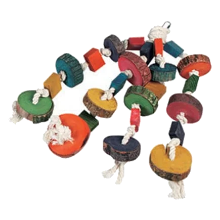 Posatoio gioco per pappagalli con perline (4 corde)