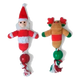 Gioco natalizio per cani Babbo Natale e renna di peluche
