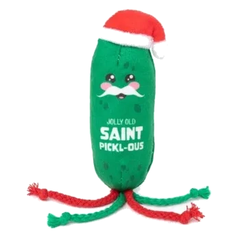 Gioco natalizio per gatti FuzzYard Jolly Old St Pickl-ous a forma di cetriolino