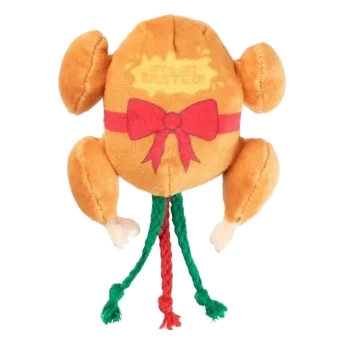 Gioco natalizio per gatti FuzzYard Let's Get Basted Roast a forma di tacchino arrosto